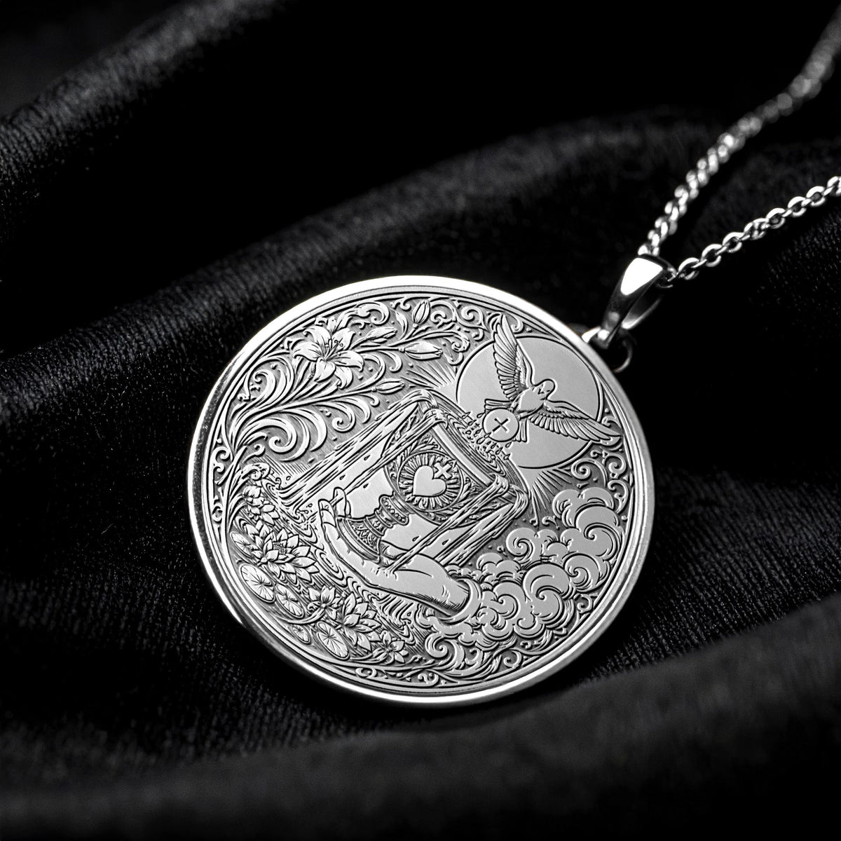 Ace of Cups Tarot Card Pendant Necklace – Love, Intuition & Emotional Renewal