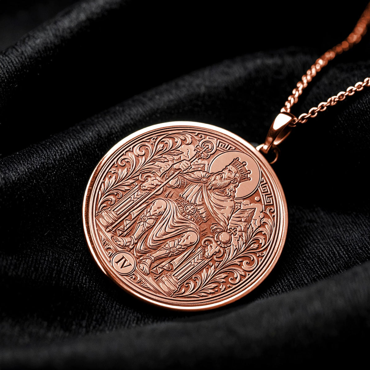 The Emperor Tarot Card Necklace – Authority, Leadership & Inner Strength