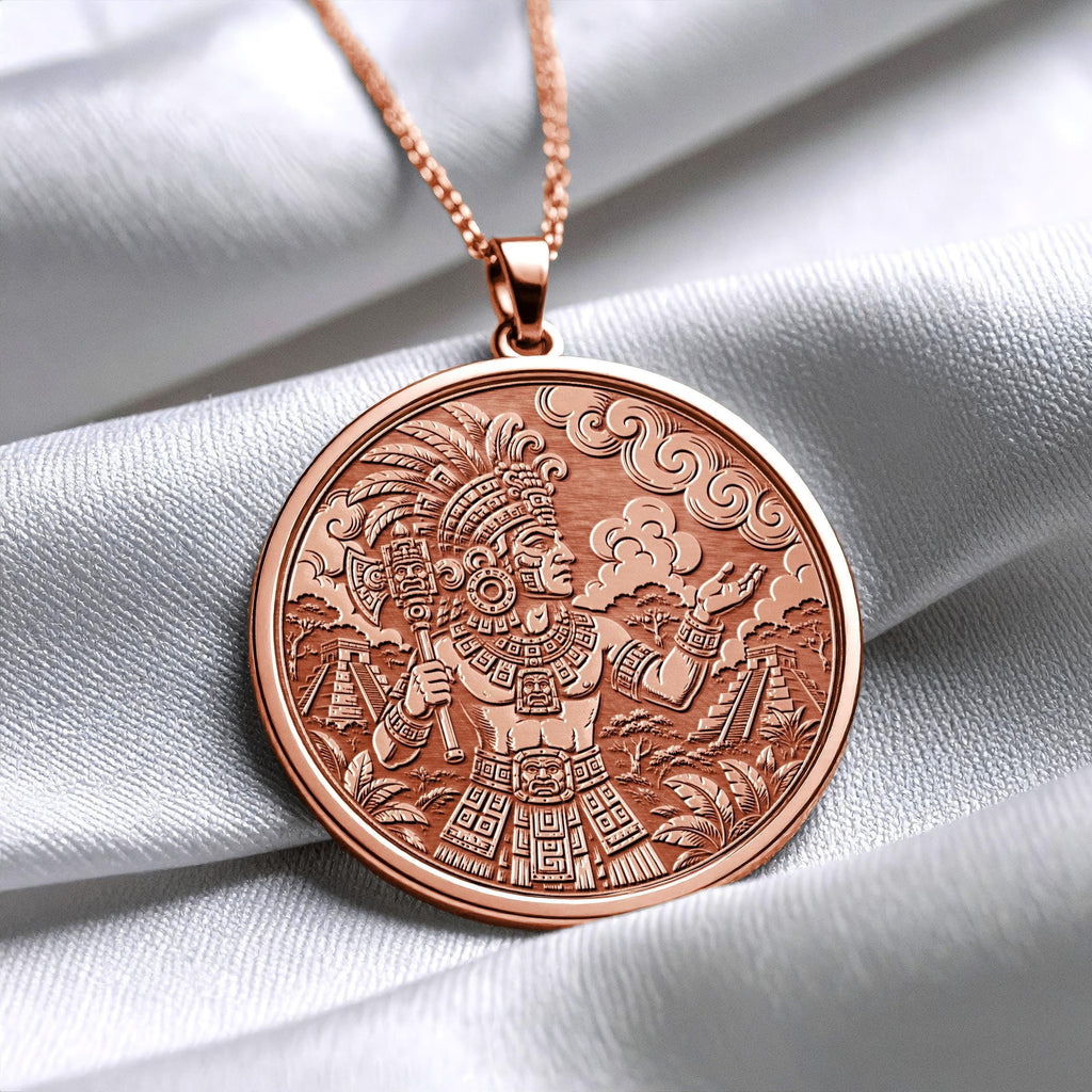 Chaac Maya God Pendant Necklace – Rain, Power & Sacred Renewal