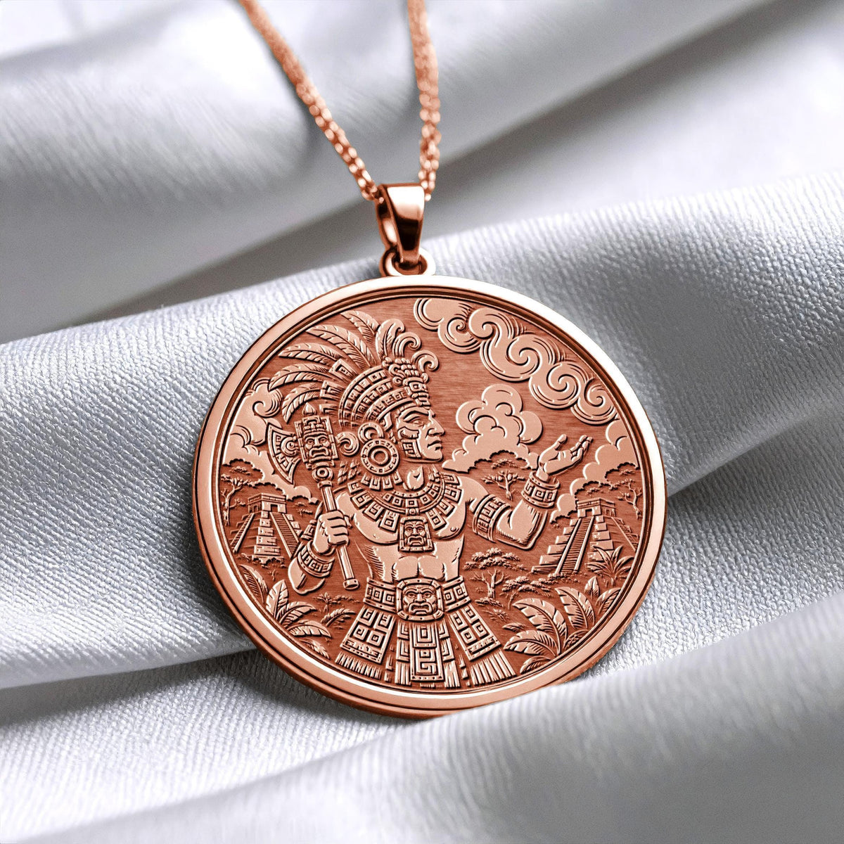 Chaac Maya God Pendant Necklace – Rain, Power & Sacred Renewal