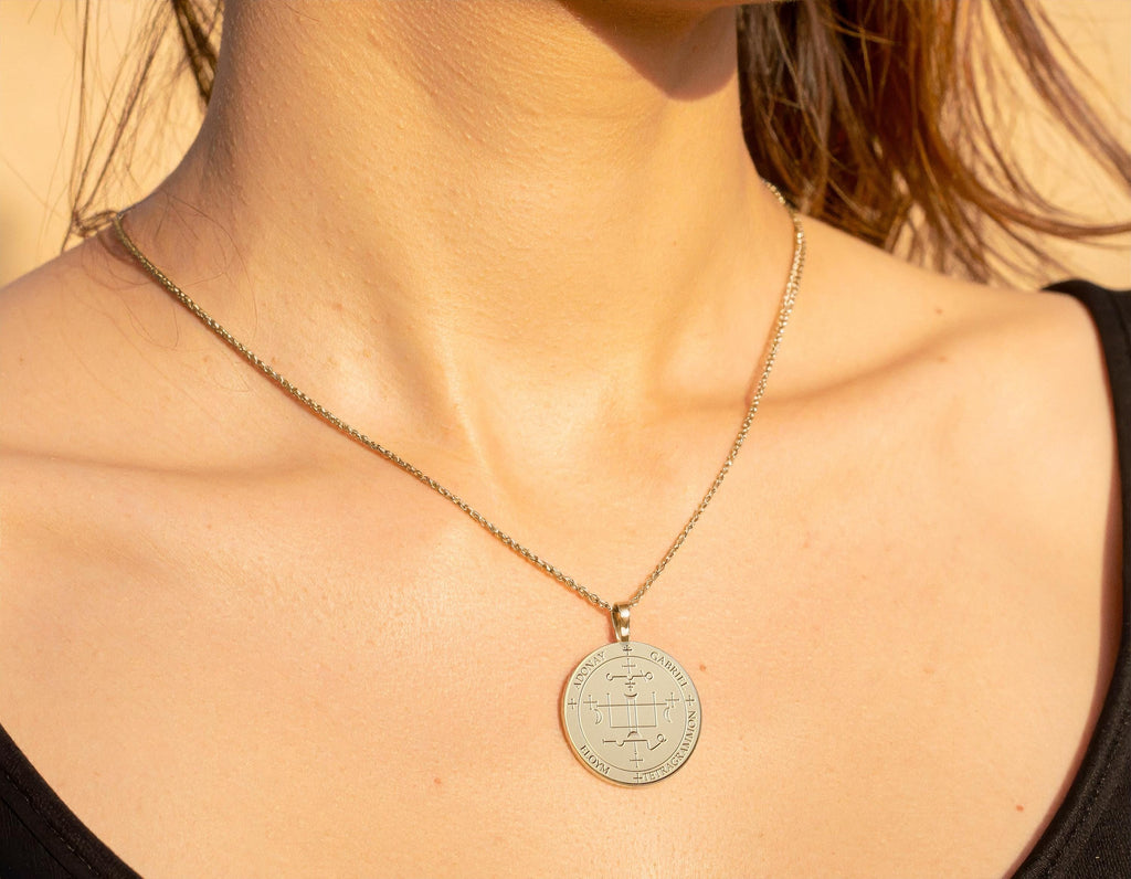 Archangel Samuel Sigil Pendant Necklace – Strength, Courage & Spiritual Protection
