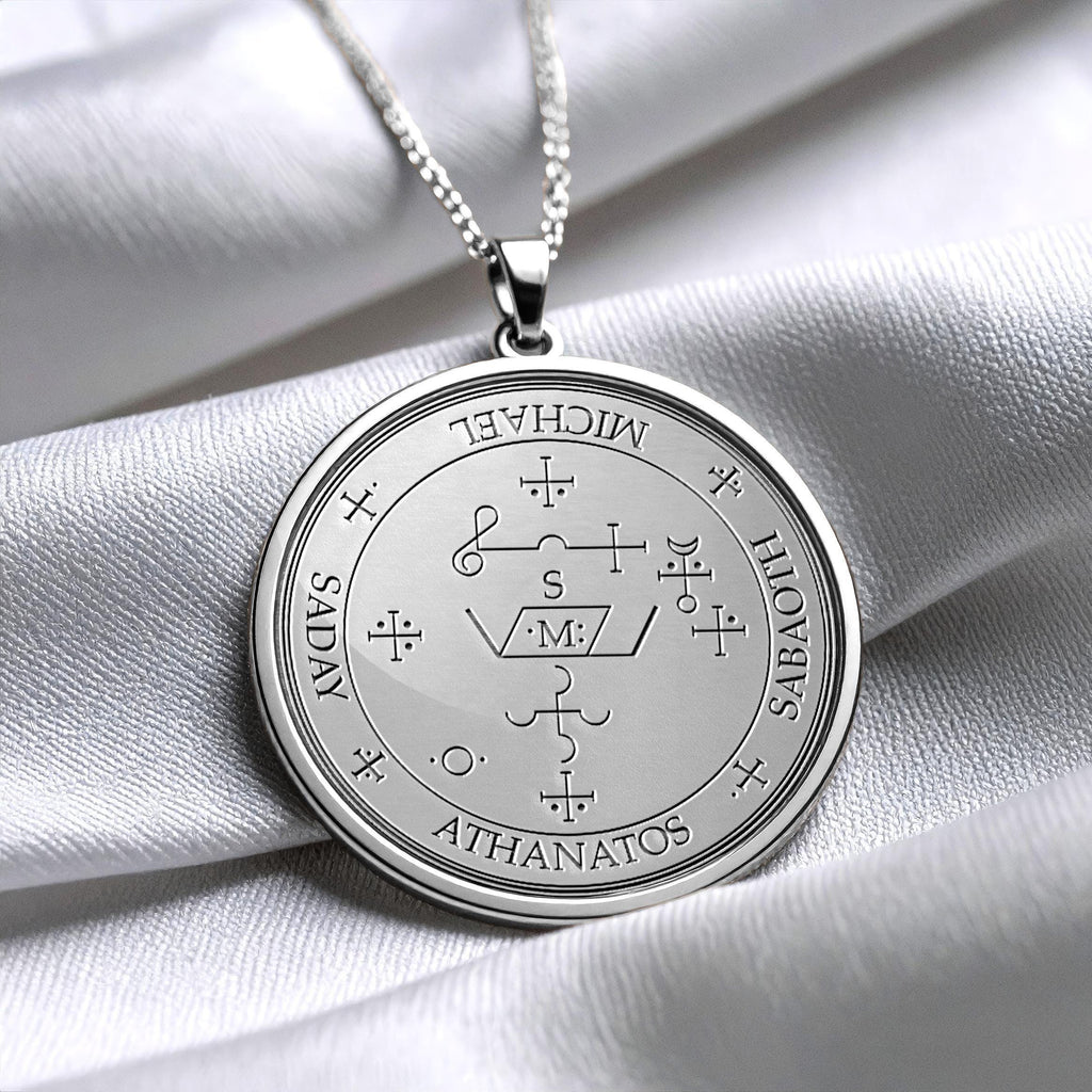 Archangel Azrael Sigil Pendant Necklace – Transformation, Comfort & Spiritual Guidance