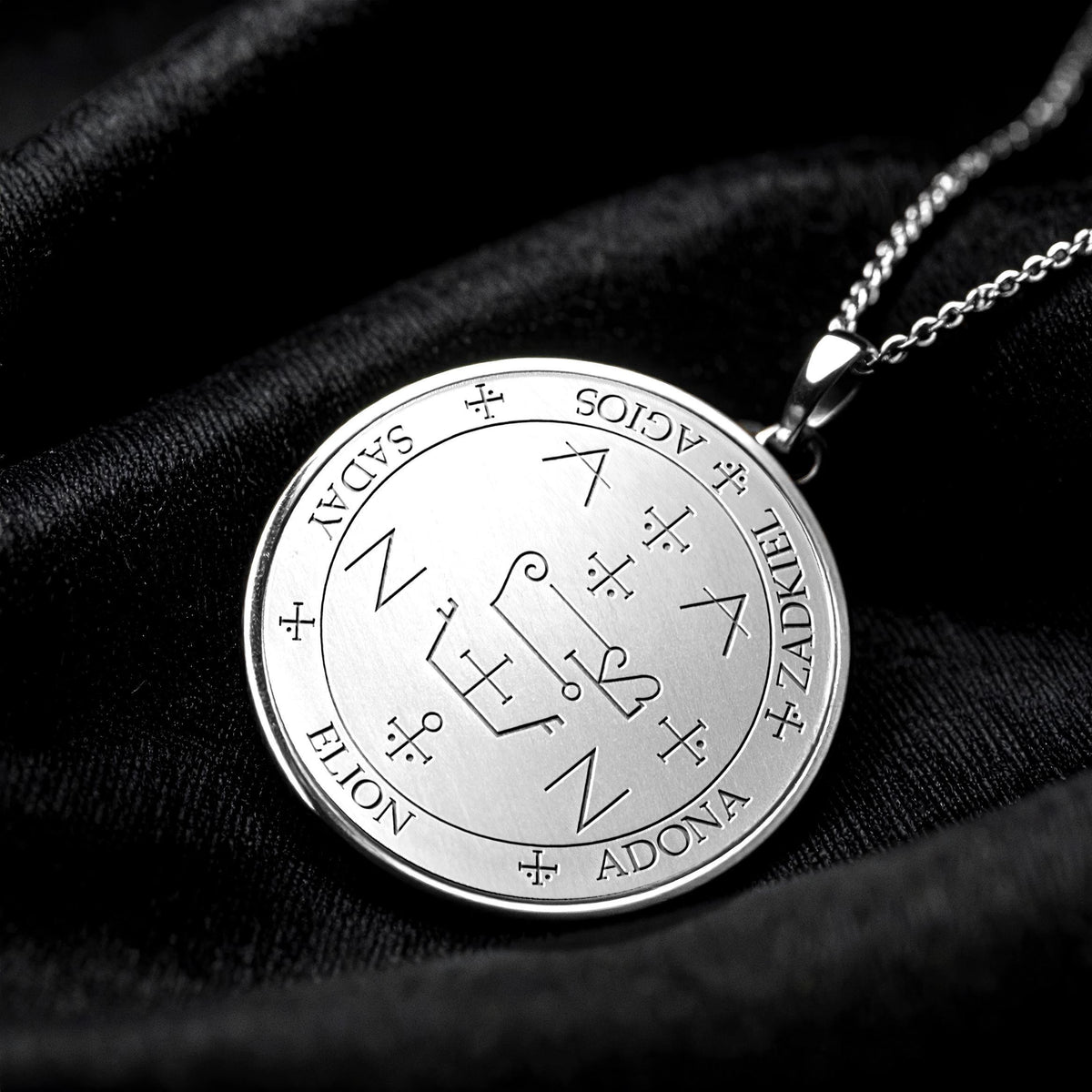 Archangel Zadkiel Sigil Pendant Necklace – Mercy, Forgiveness & Spiritual Transformation