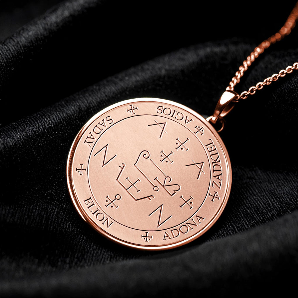 Archangel Zadkiel Sigil Pendant Necklace – Mercy, Forgiveness & Spiritual Transformation