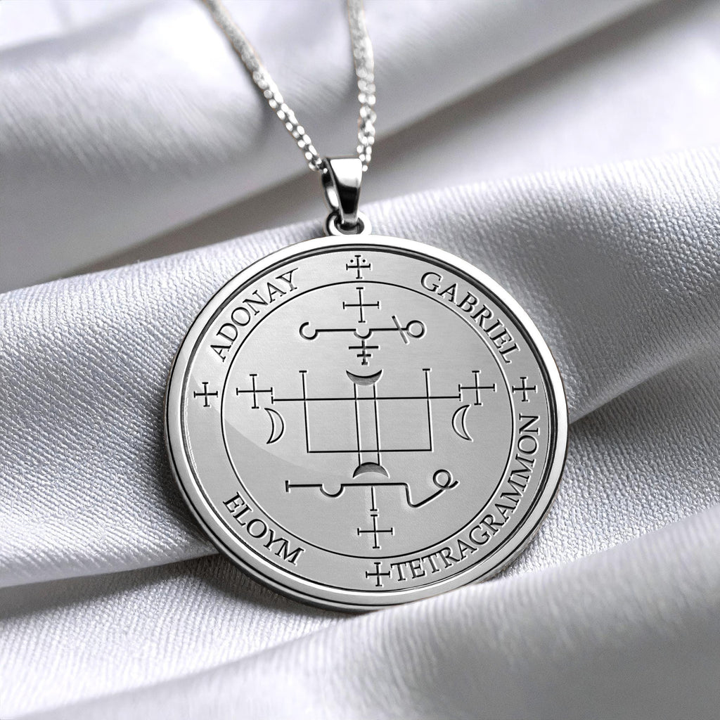 Archangel Gabriel Sigil Pendant Necklace – Divine Messages, Clarity & Spiritual Guidance