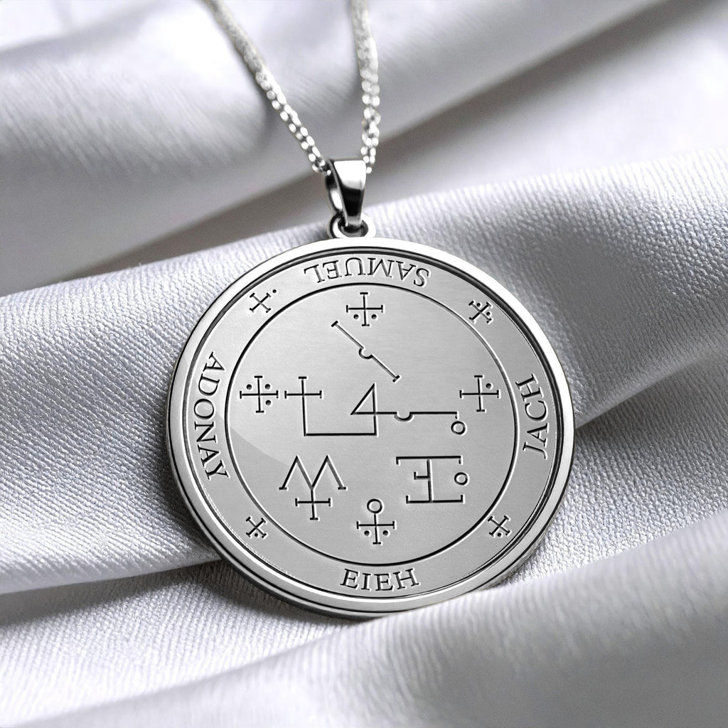 Archangel Samuel Sigil Pendant Necklace – Strength, Courage & Spiritual Protection