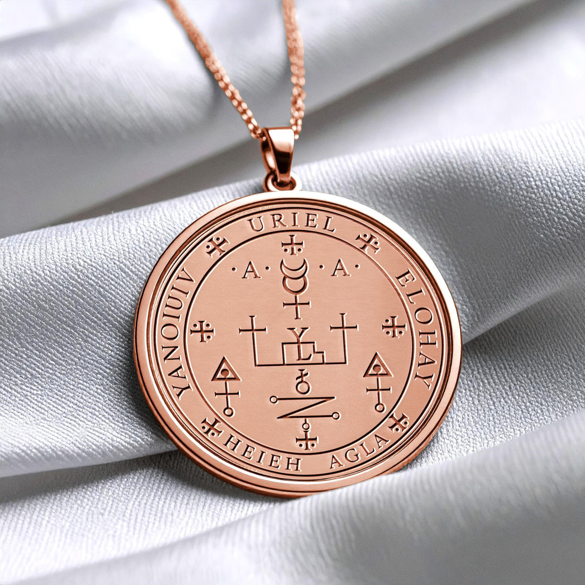 Archangel Uriel Sigil Pendant Necklace – Wisdom, Illumination & Divine Guidance