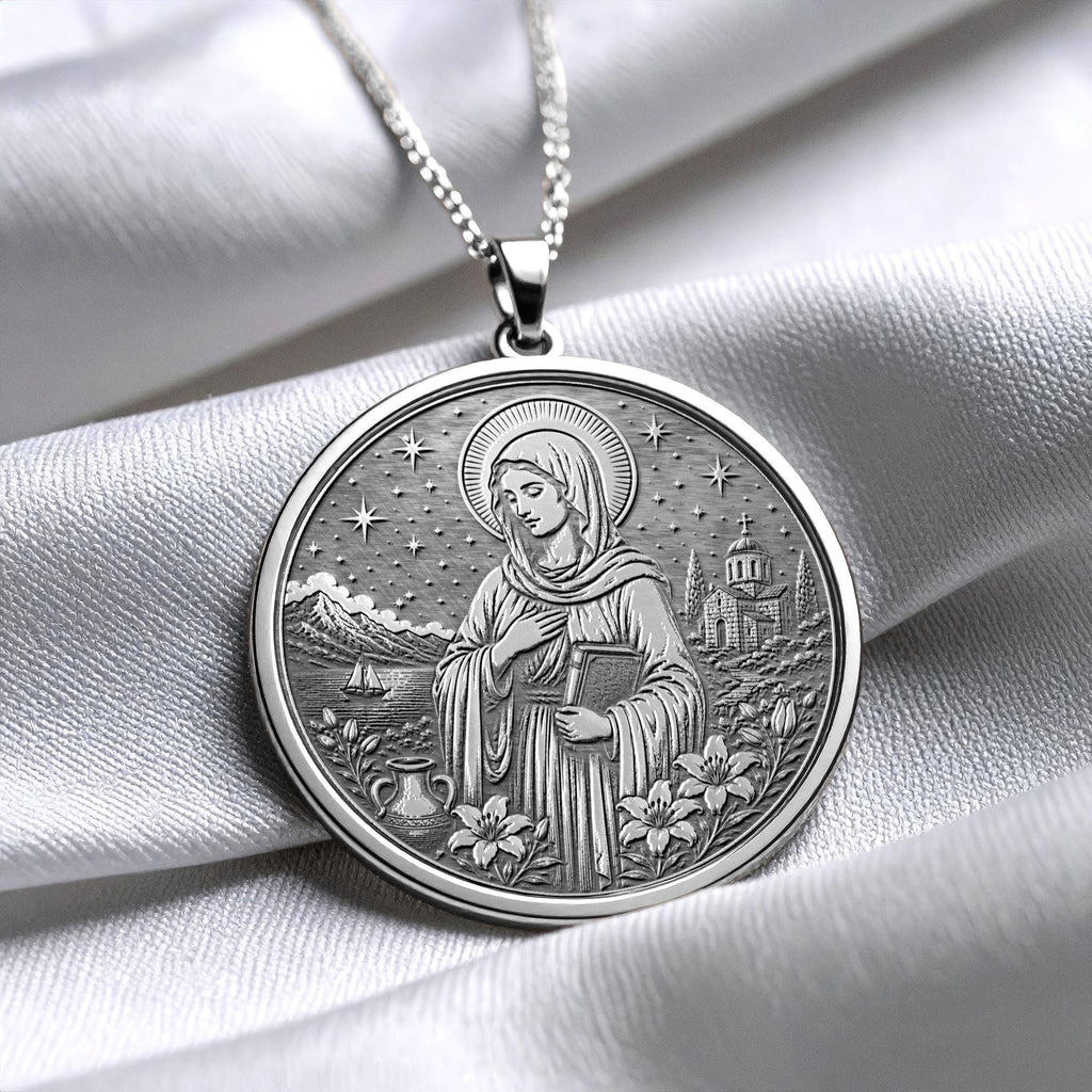 Saint Macrina Pendant Necklace – Wisdom, Devotion, Inner Strength & Spiritual Growth