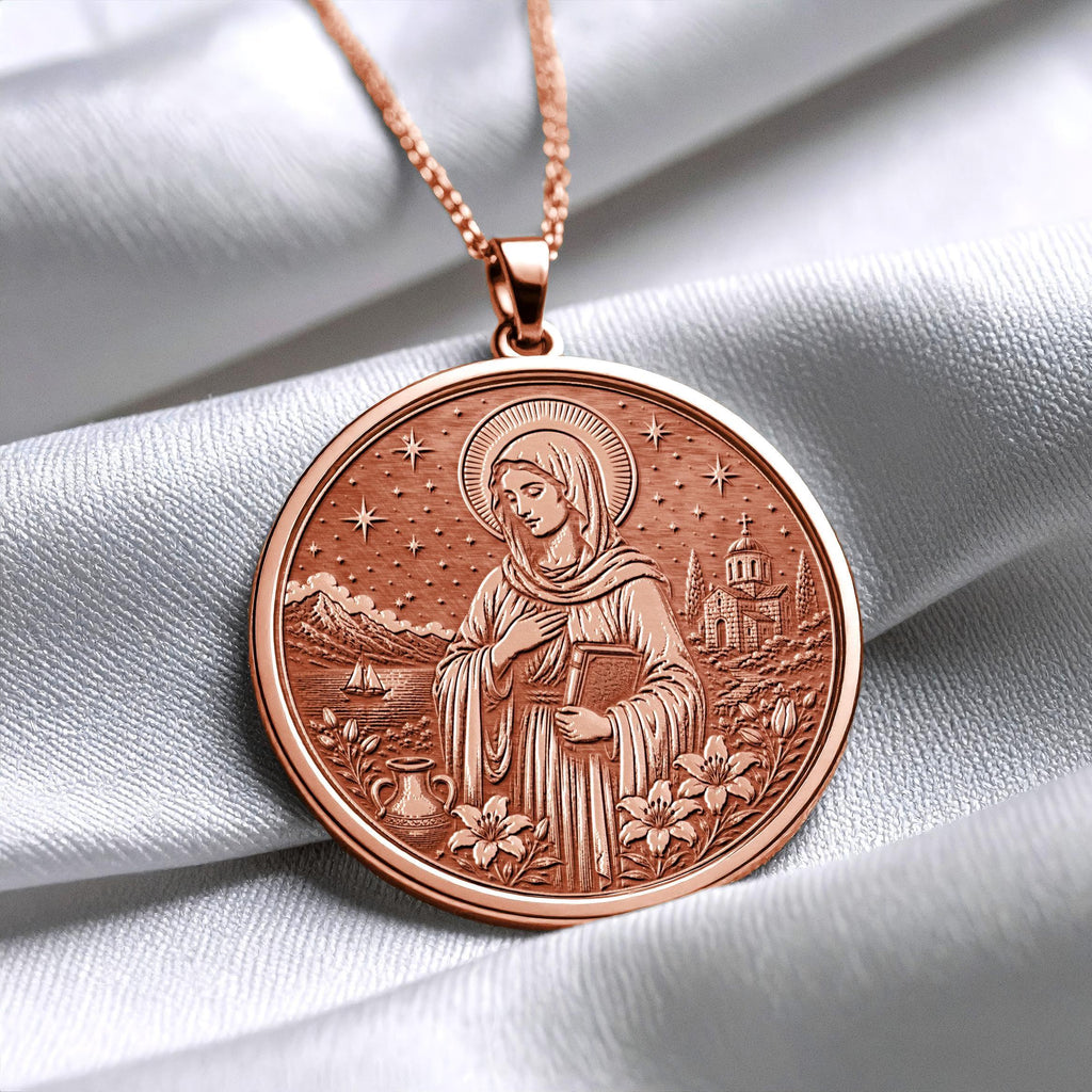 Saint Macrina Pendant Necklace – Wisdom, Devotion, Inner Strength & Spiritual Growth