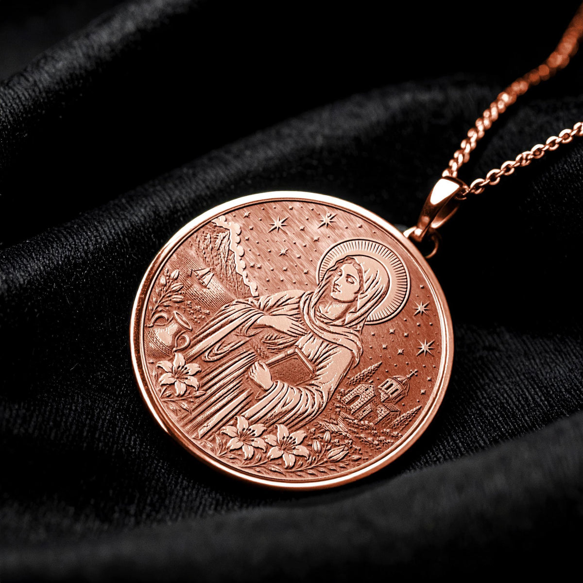 Saint Macrina Pendant Necklace – Wisdom, Devotion, Inner Strength & Spiritual Growth