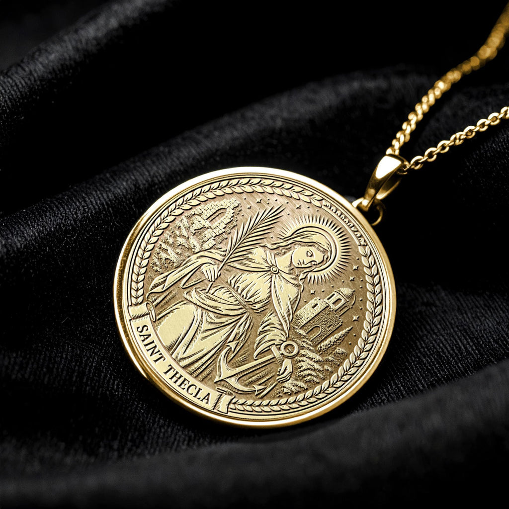 Saint Thecla Pendant Necklace – Courage, Devotion, Resilience & Unwavering Faith