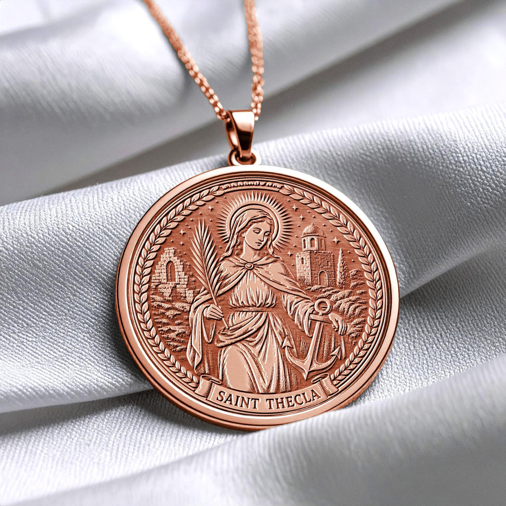 Saint Thecla Pendant Necklace – Courage, Devotion, Resilience & Unwavering Faith