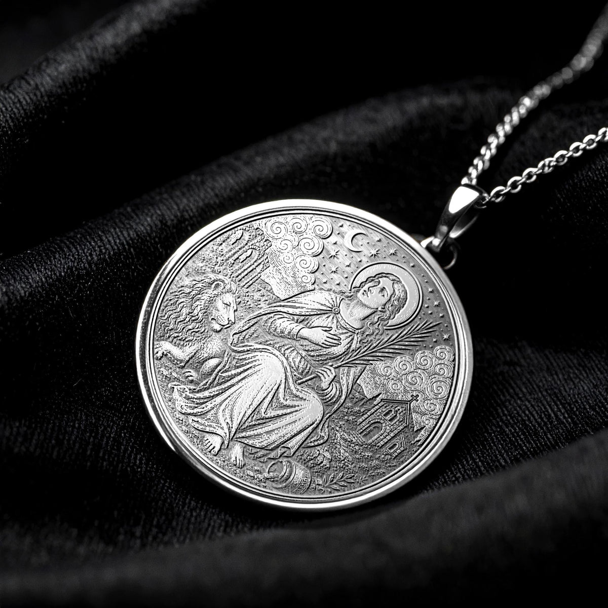 Saint Thecla Pendant Necklace – Fearless Faith, Freedom, Transformation & Divine Protection