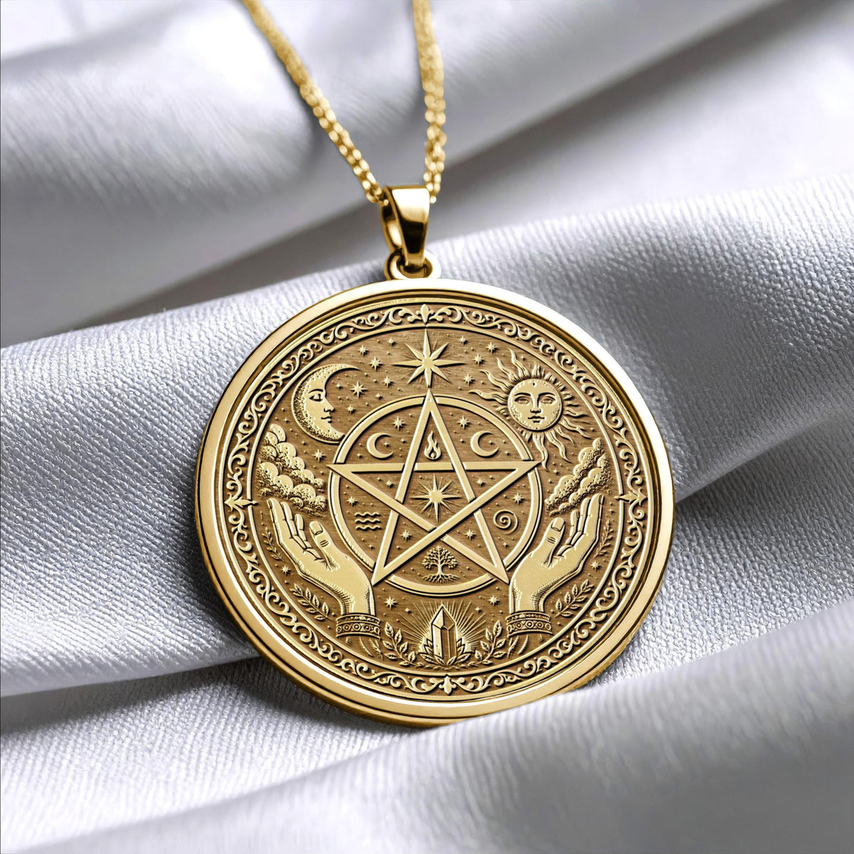Celestial Protect Pendant Necklace – Protection, Light & Spiritual Guidance