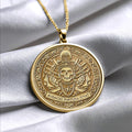 Audaces Fortuna Juvat Pendant Necklace – Courage, Fortune & Fearless Spirit
