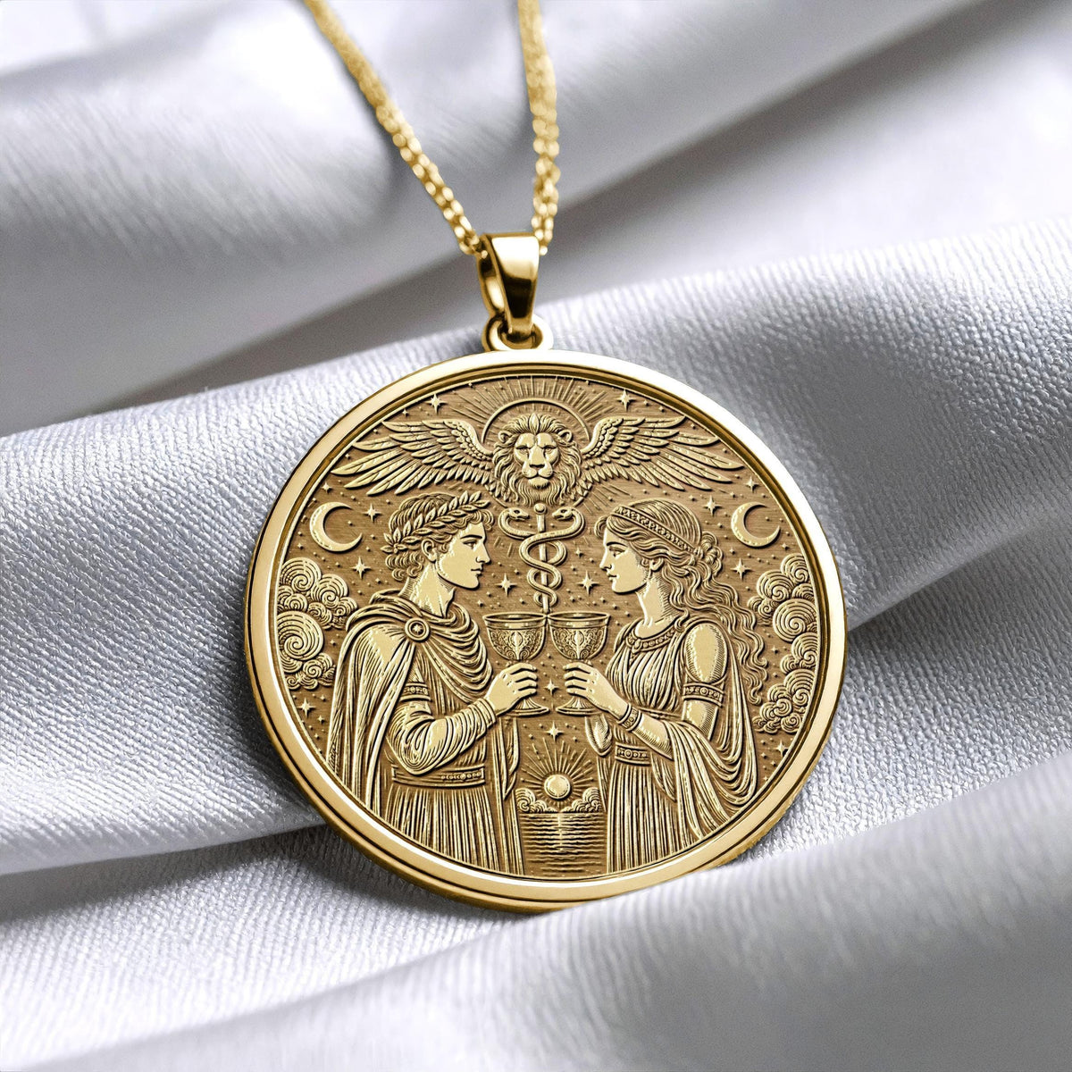 Two of Cups Tarot Pendant – Love, Unity & Meaningful Connections
