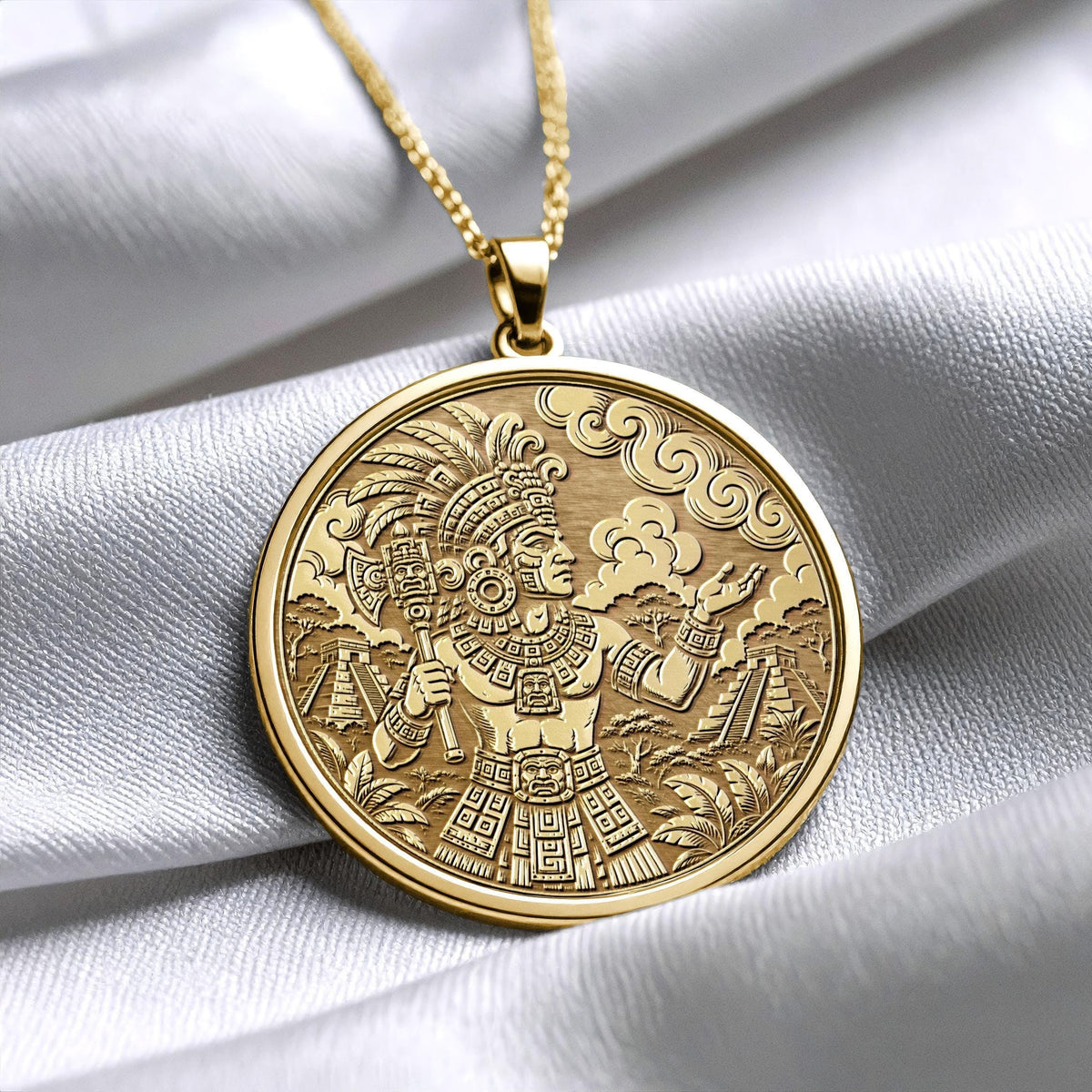 Chaac Maya God Pendant Necklace – Rain, Power & Sacred Renewal