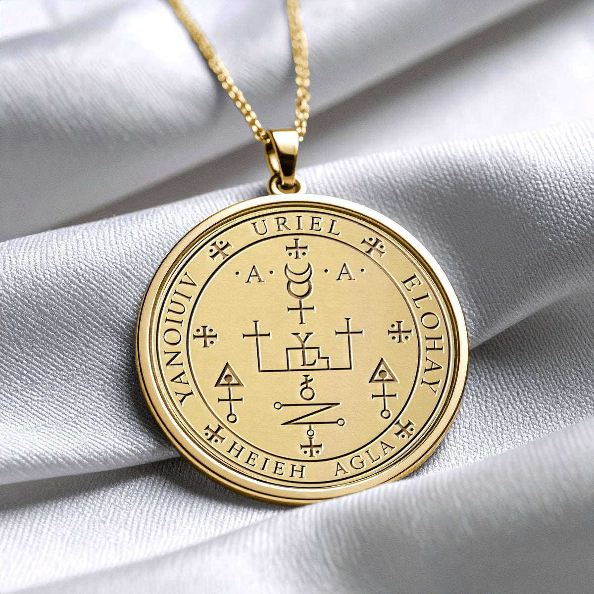 Archangel Uriel Sigil Pendant Necklace – Wisdom, Illumination & Divine Guidance