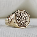 Personalized Family Crest Ring, Custom Coat of Arms Signet, Sterling Silver Gift for Husband