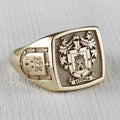 Custom Family Crest Signet Ring, Sterling Silver or Gold, Heraldic Coat of Arms (Personalized)